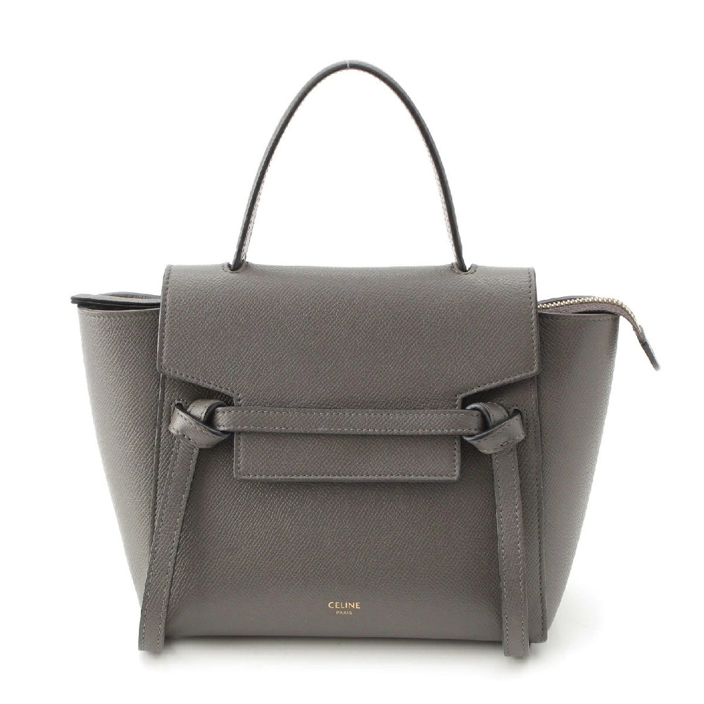 Celine Leather Belt Bag Handbag Gray